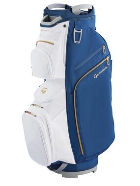 TaylorMade Kalea Blue White Golf Stand/Cart Bag with Gold Trim